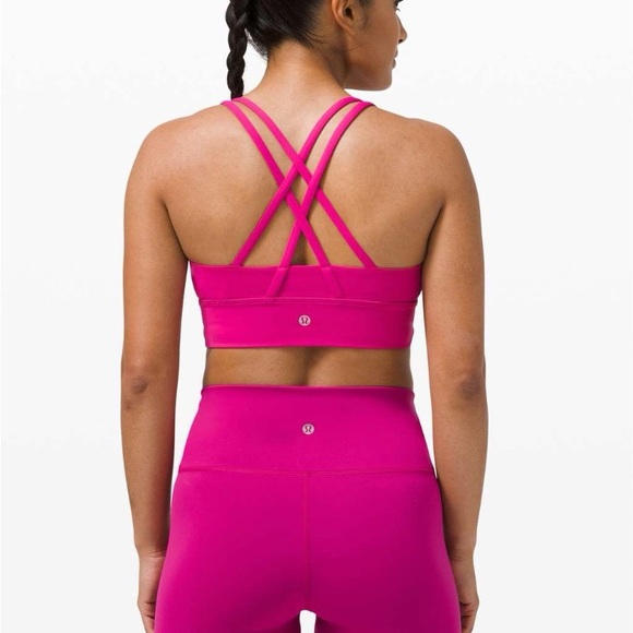 Lululemon Energy Bra Long Line – Medium Support B-D Cup – Ripened Raspberry - Picture 2 of 4